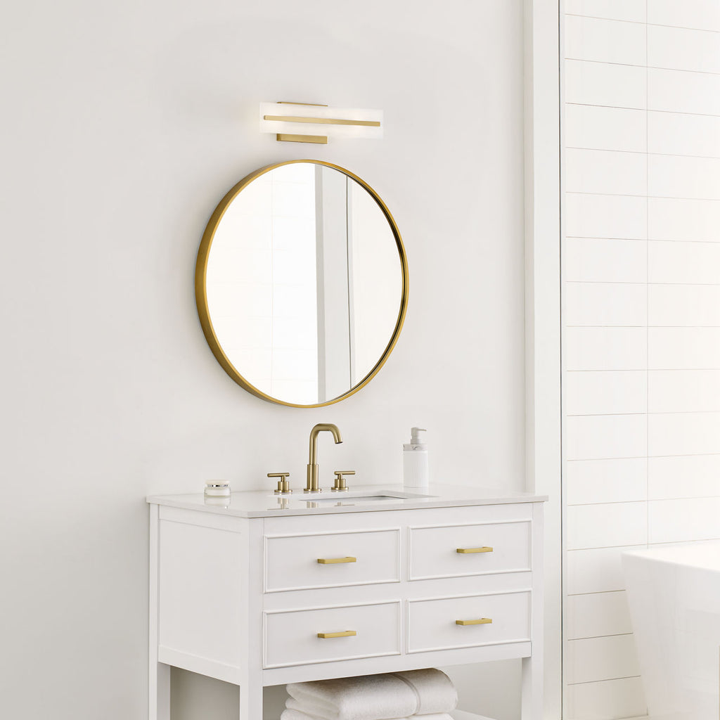 Dex Small Two Light Wall / Bath Satin Brass