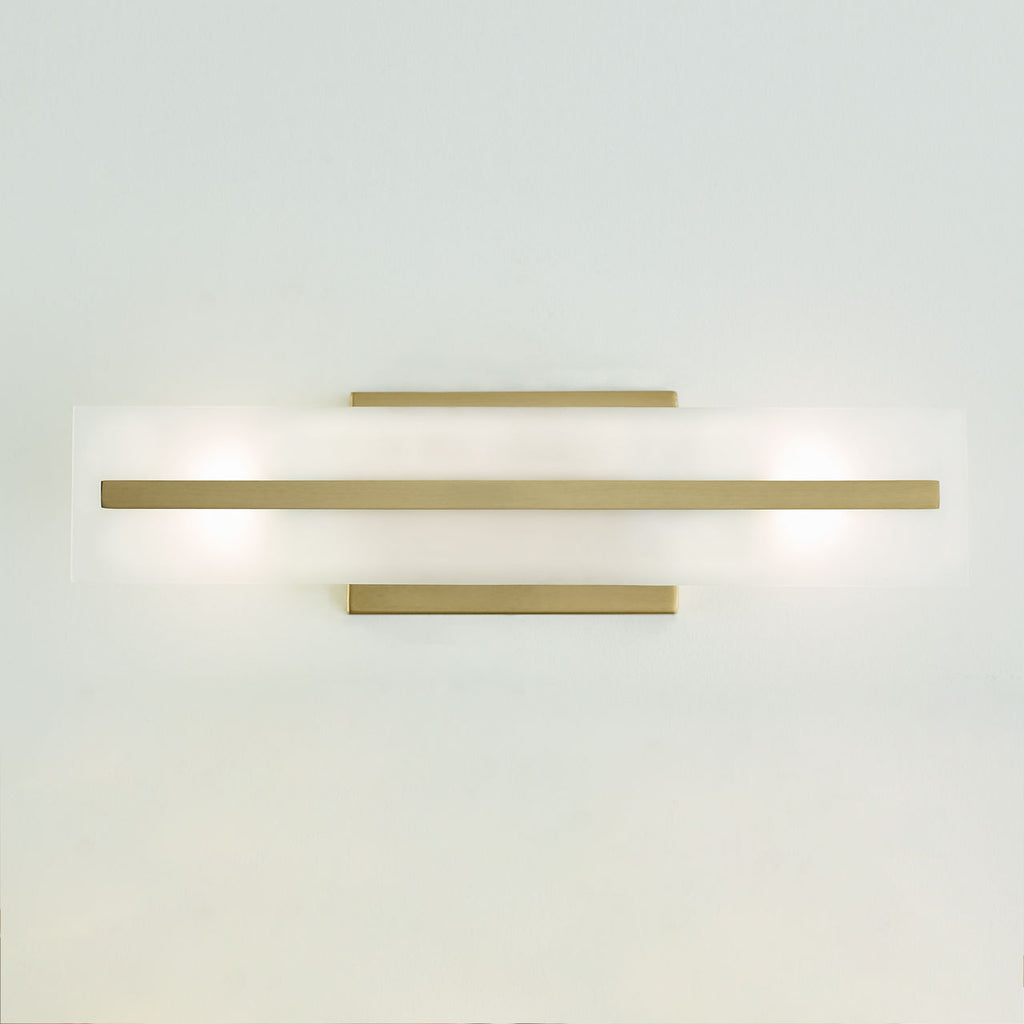 Dex Small Two Light Wall / Bath Satin Brass