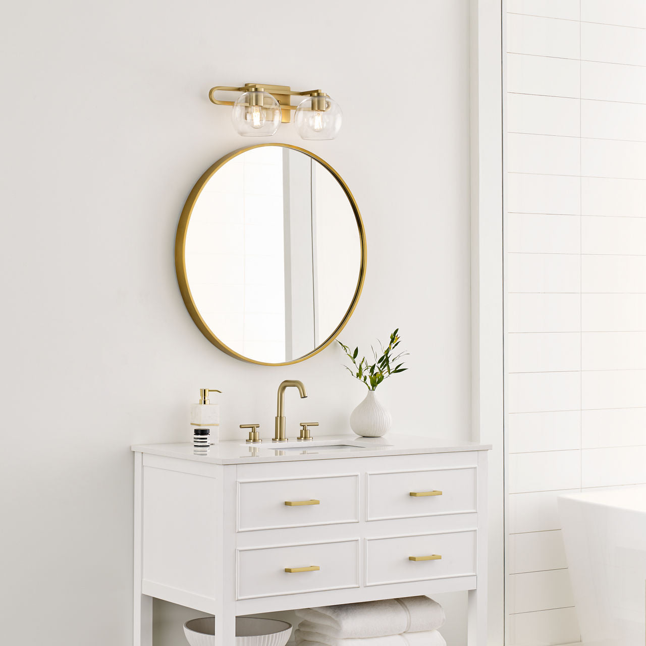 Codyn Two Light Wall / Bath Satin Brass