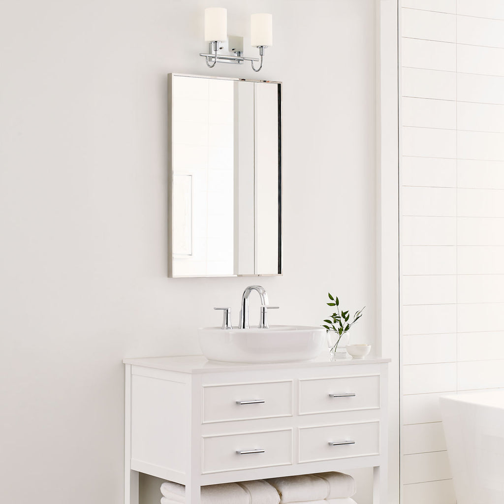 Oak Moore Two Light Wall / Bath Chrome