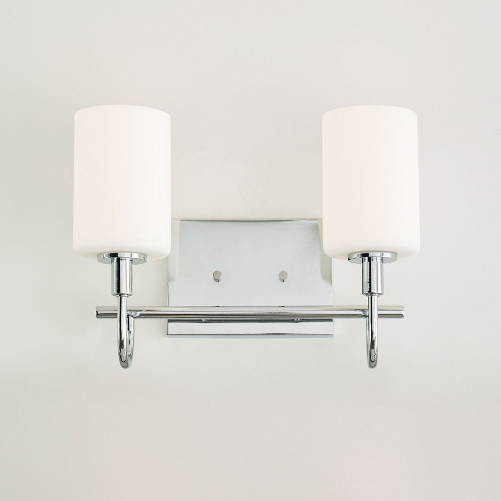 Oak Moore Two Light Wall / Bath Chrome
