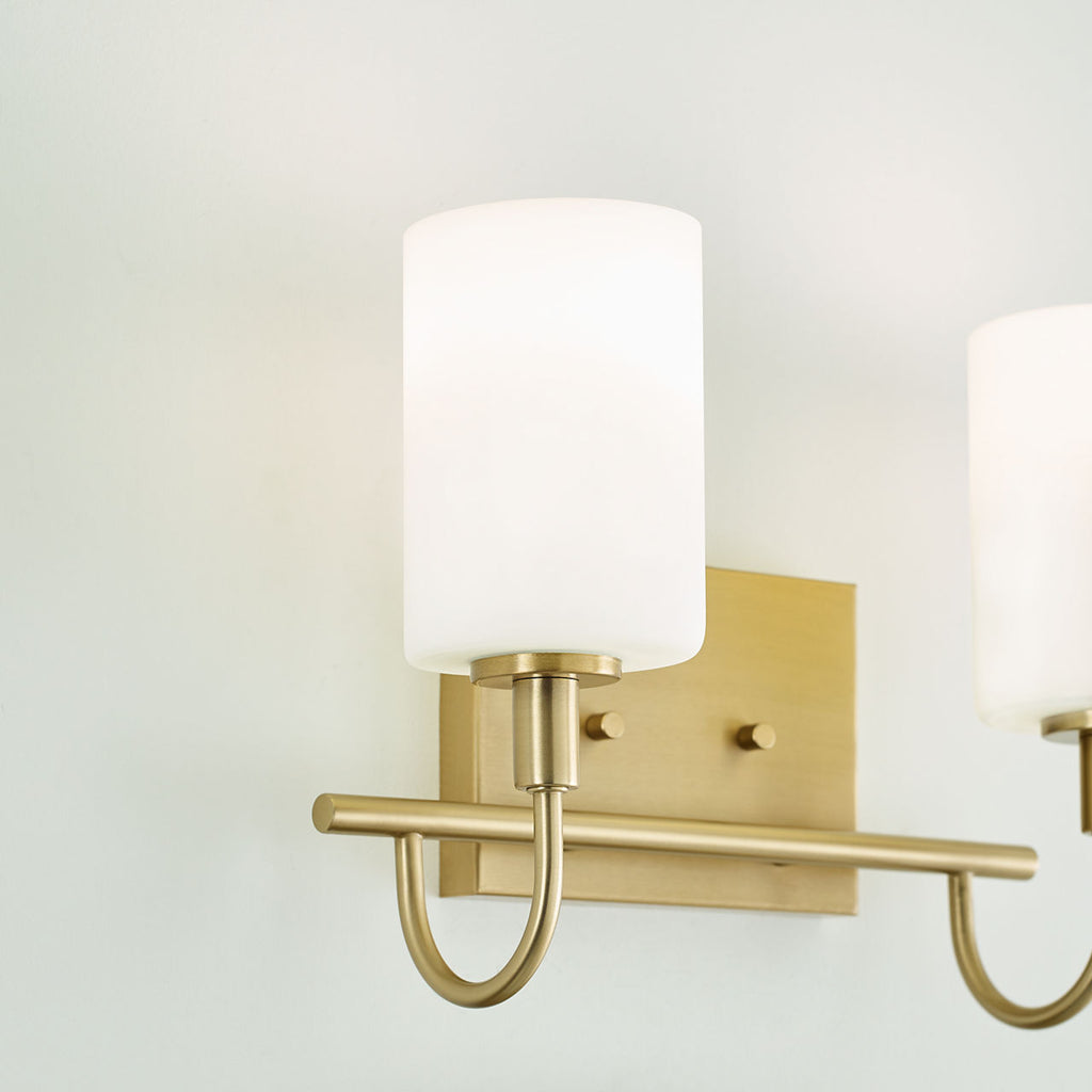 Oak Moore Two Light Wall / Bath Satin Brass