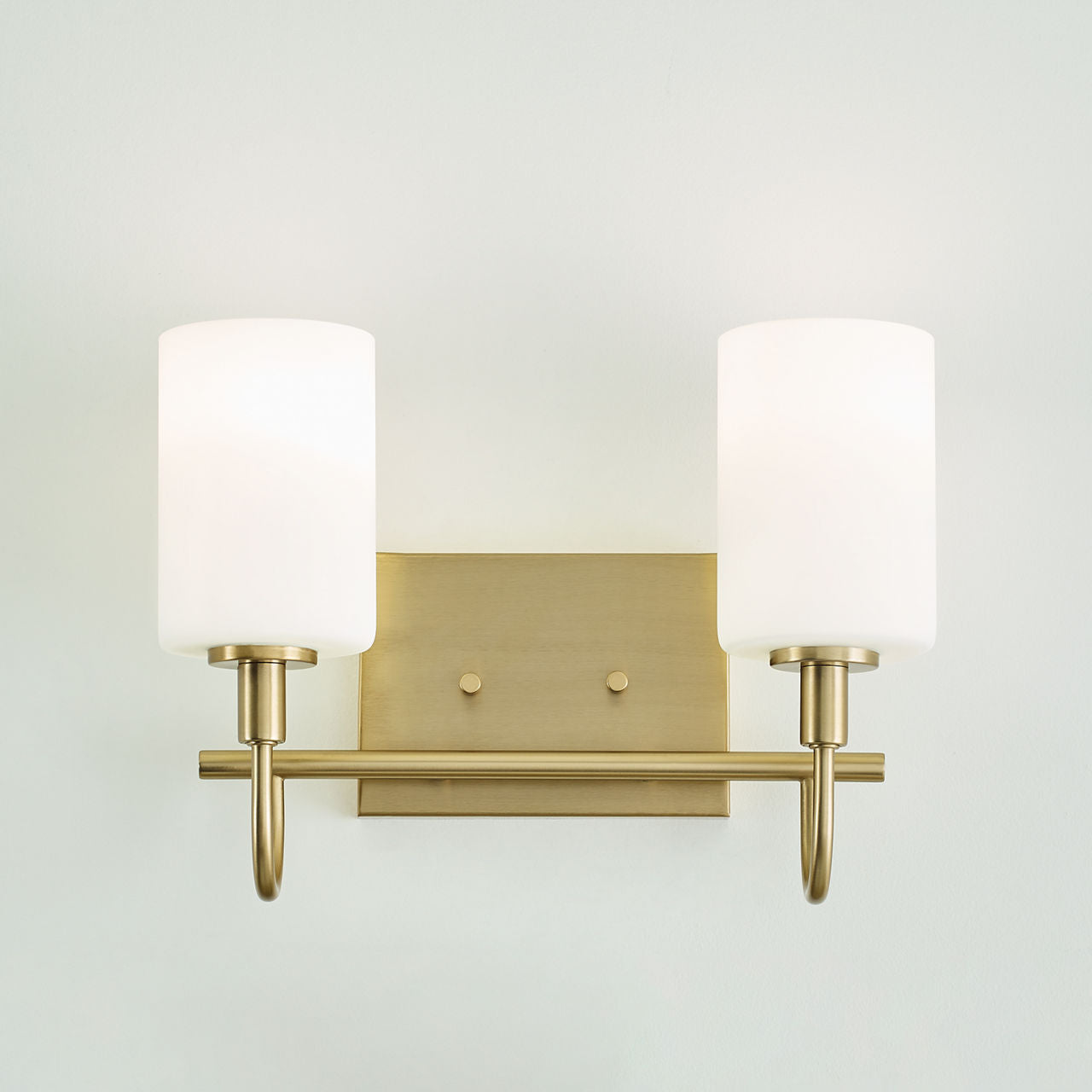 Oak Moore Two Light Wall / Bath Satin Brass