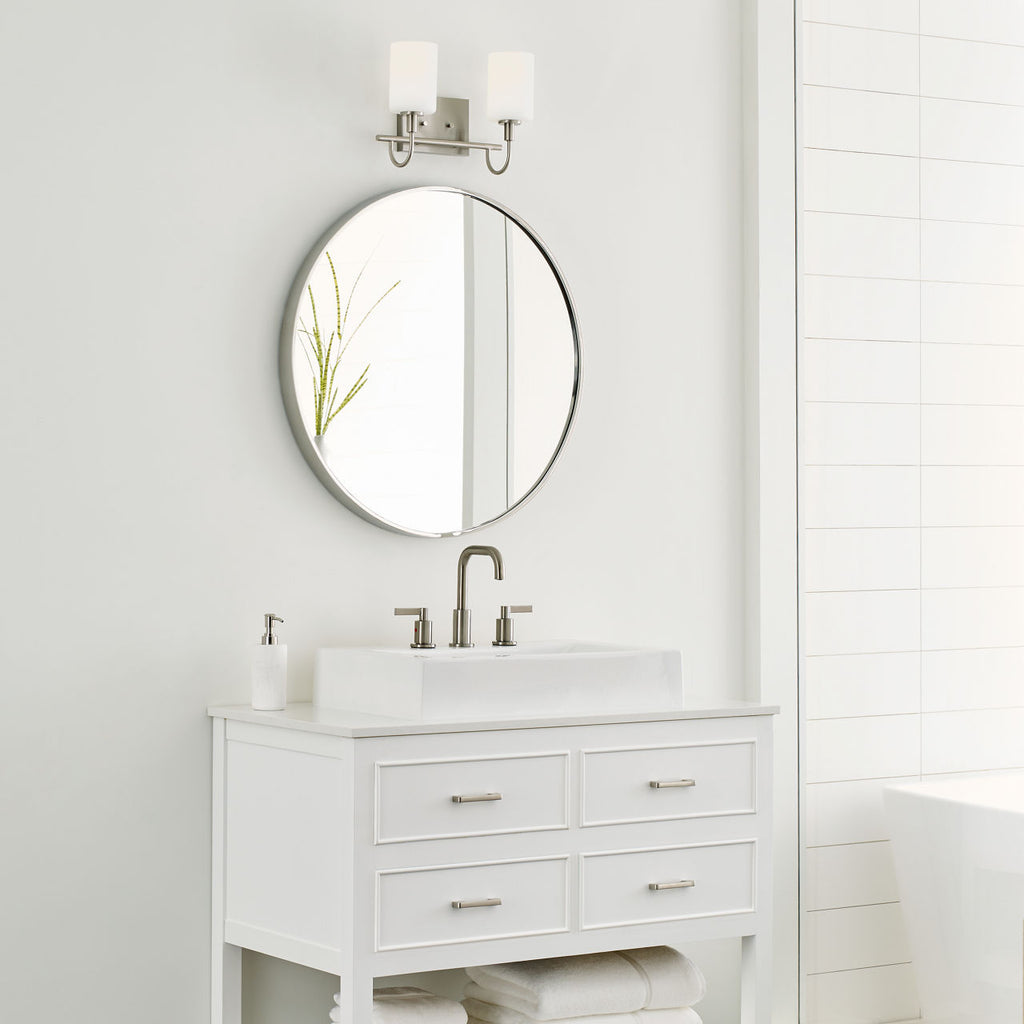Oak Moore Two Light Wall / Bath Brushed Nickel