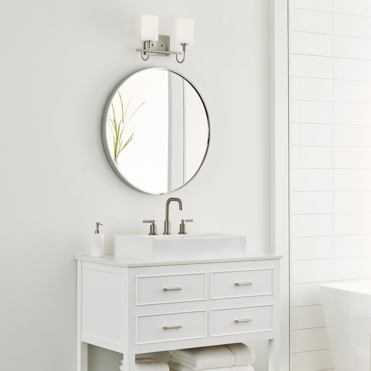 Oak Moore Two Light Wall / Bath Brushed Nickel