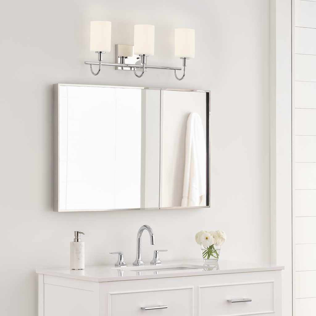 Oak Moore Three Light Wall / Bath Chrome
