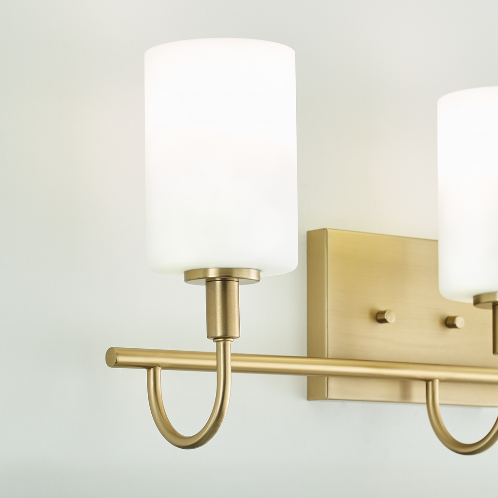 Oak Moore Three Light Wall / Bath Satin Brass