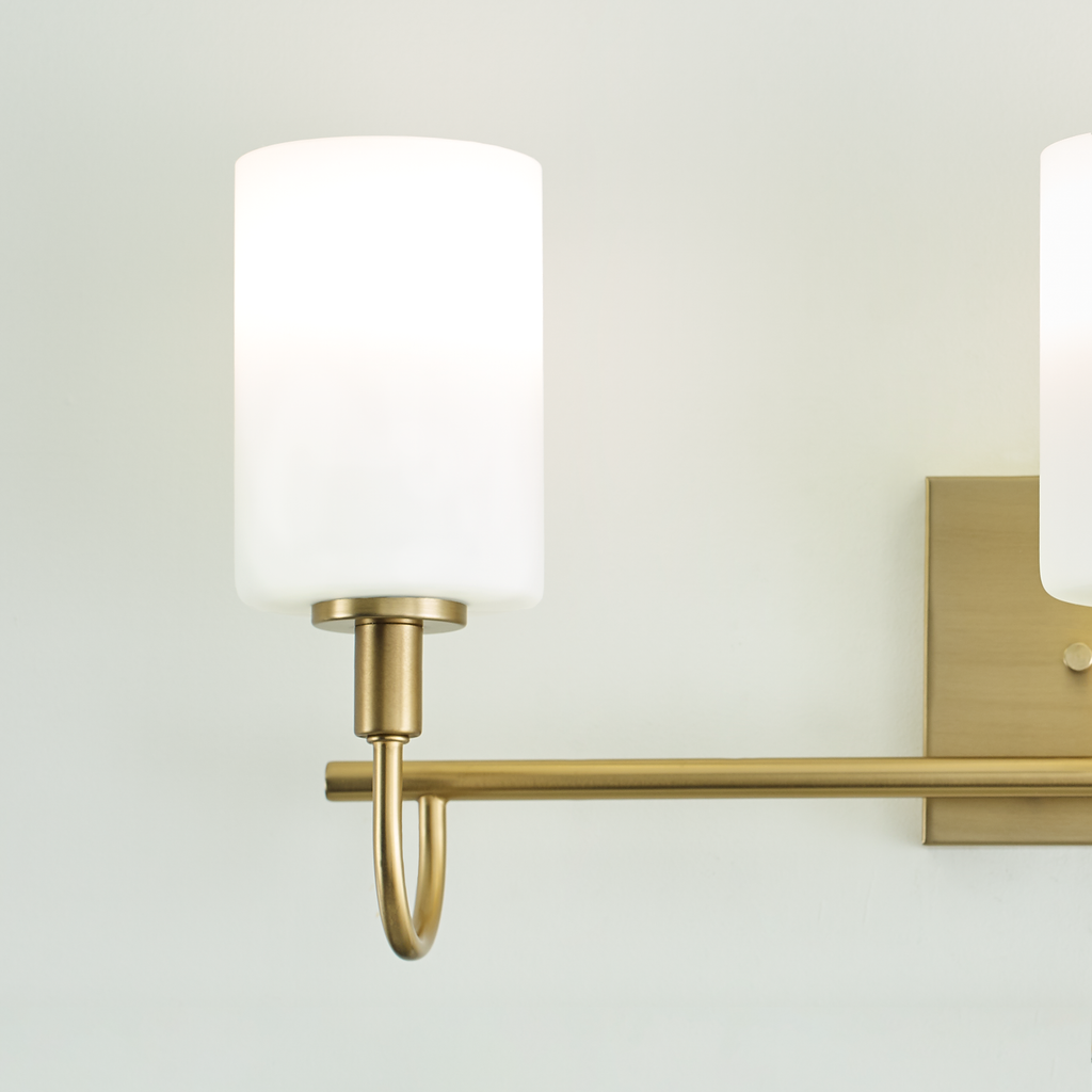 Oak Moore Three Light Wall / Bath Satin Brass
