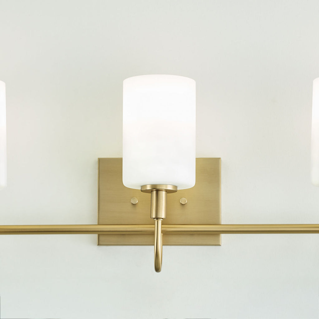 Oak Moore Three Light Wall / Bath Satin Brass
