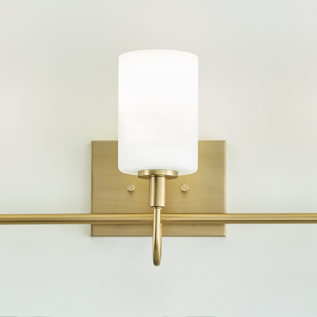 Oak Moore Three Light Wall / Bath Satin Brass