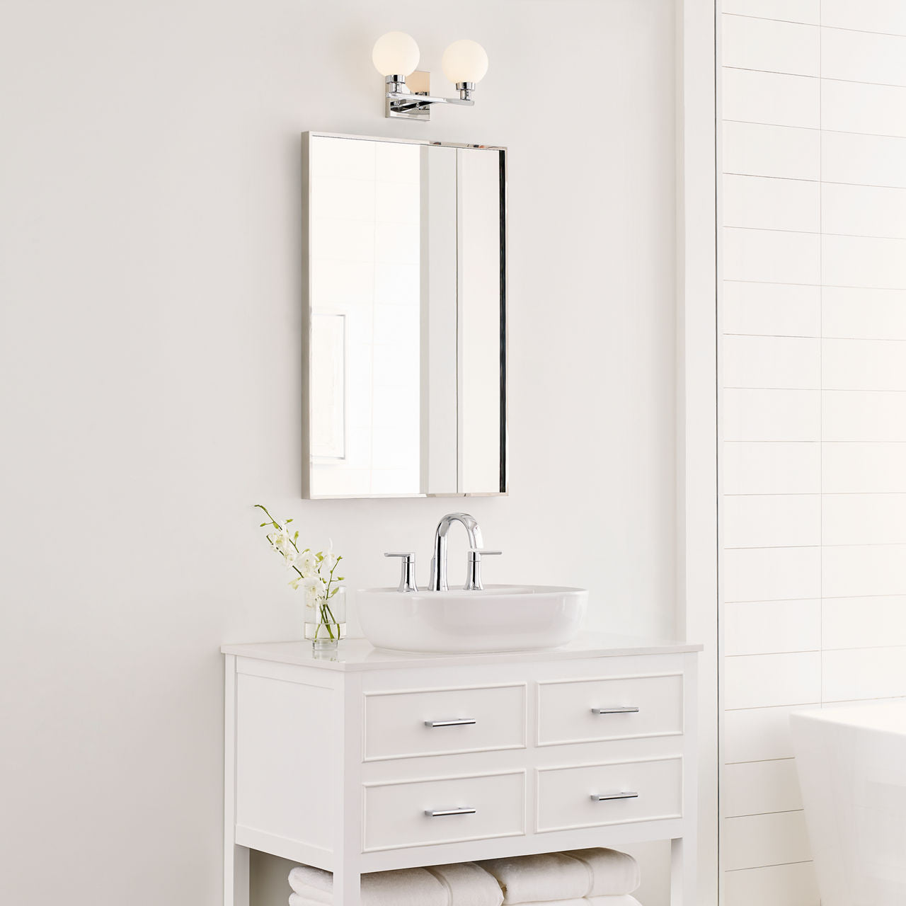 Clybourn Two Light Wall / Bath Chrome