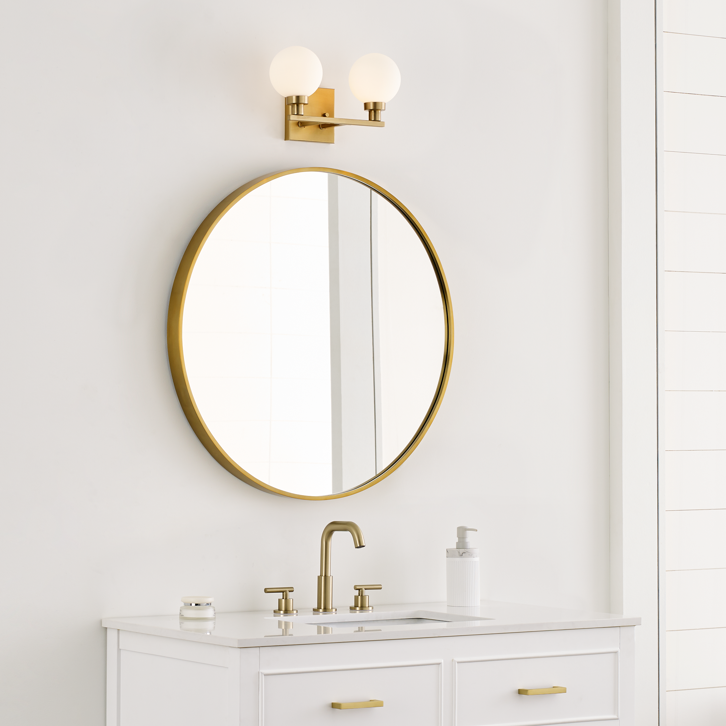 Clybourn Two Light Wall / Bath Satin Brass