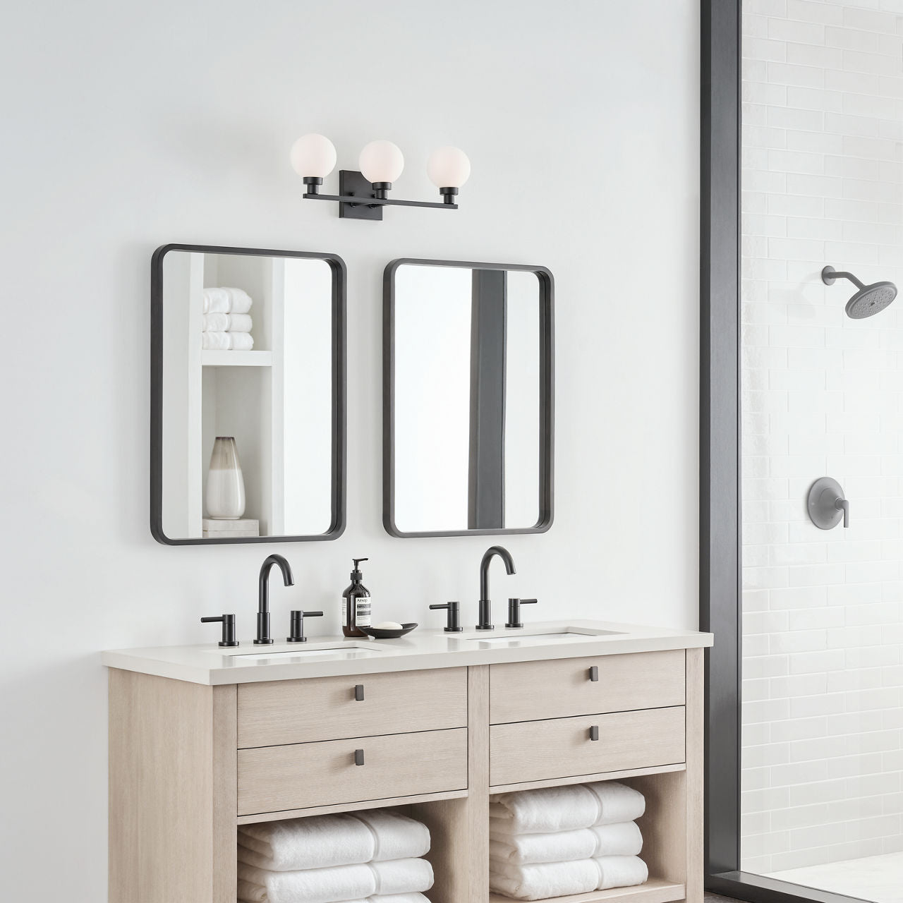 Clybourn Three Light Wall / Bath Midnight Black