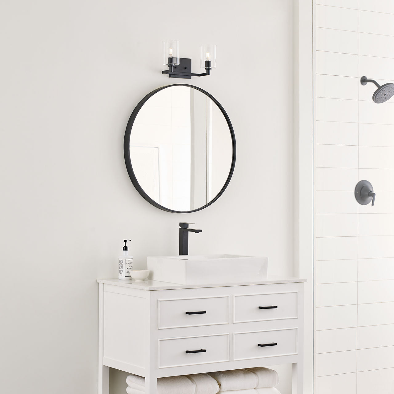 Fullton Two Light Wall / Bath Midnight Black