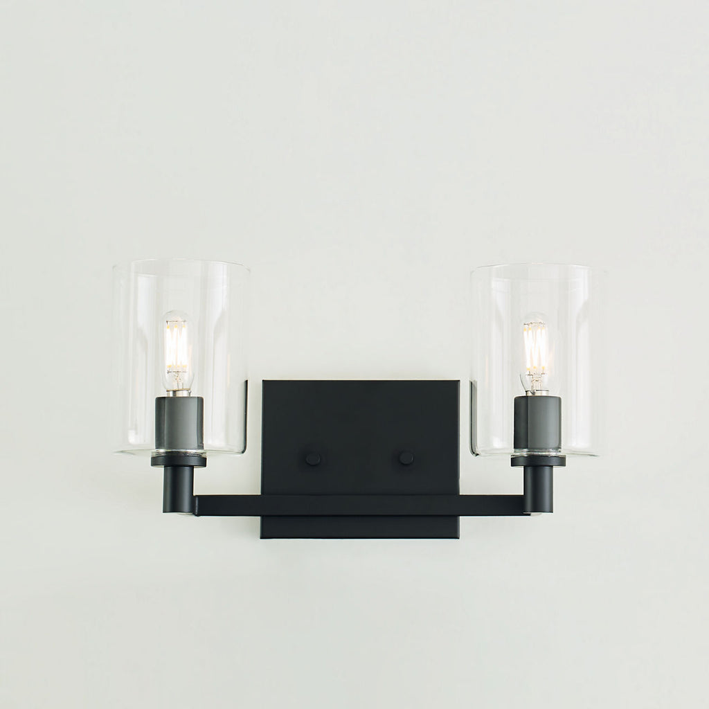 Fullton Two Light Wall / Bath Midnight Black