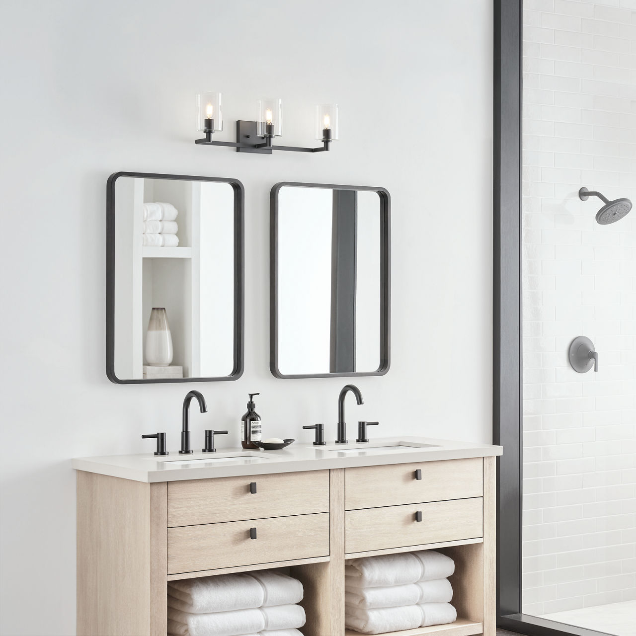 Fullton Three Light Wall / Bath Midnight Black
