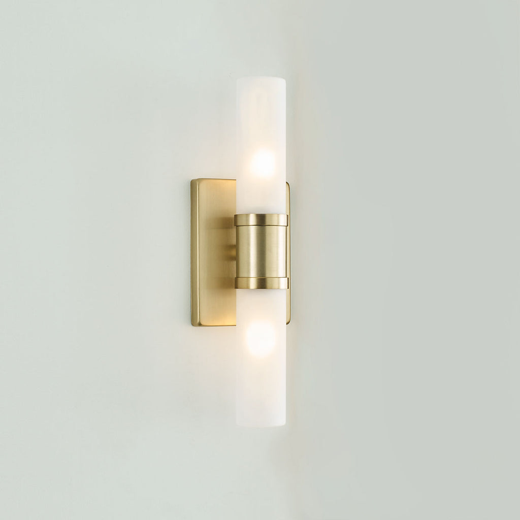 Keaton Small Two Light Wall / Bath Satin Brass