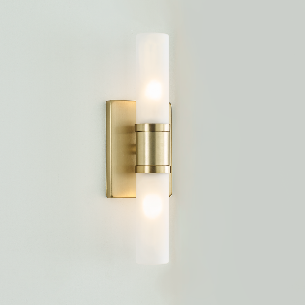 Keaton Small Two Light Wall / Bath Satin Brass