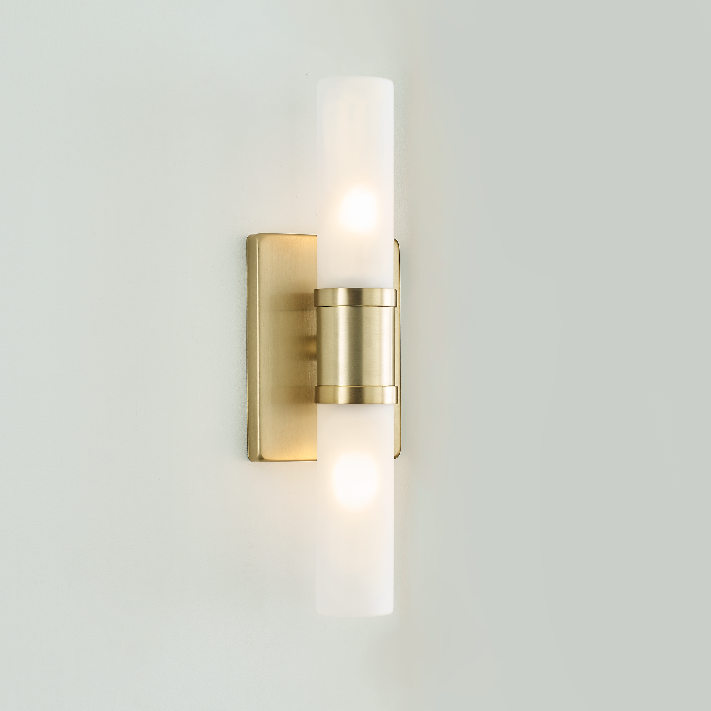 Keaton Small Two Light Wall / Bath Satin Brass