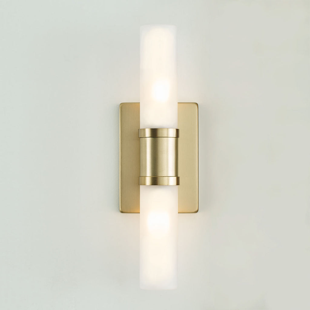 Keaton Small Two Light Wall / Bath Satin Brass