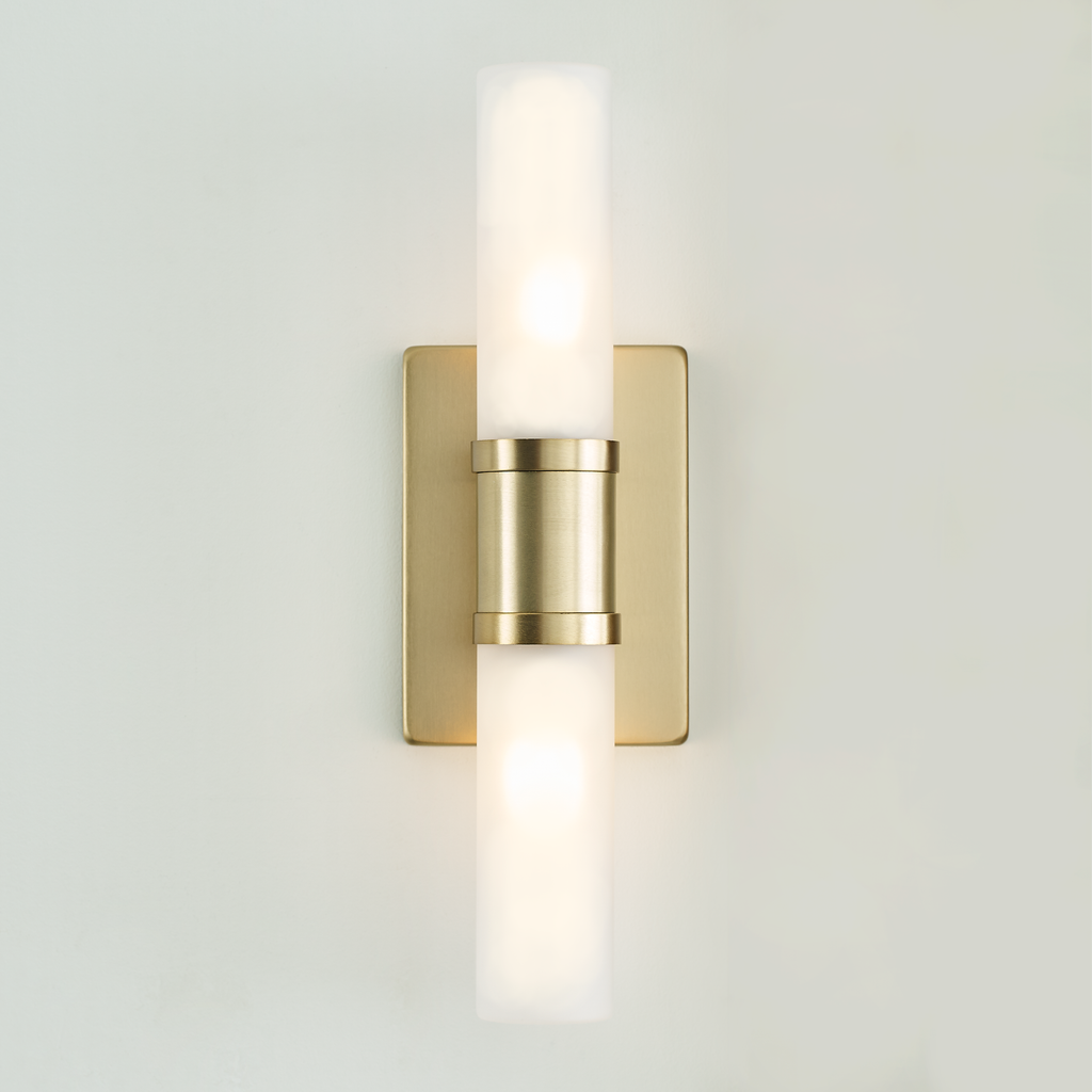 Keaton Small Two Light Wall / Bath Satin Brass