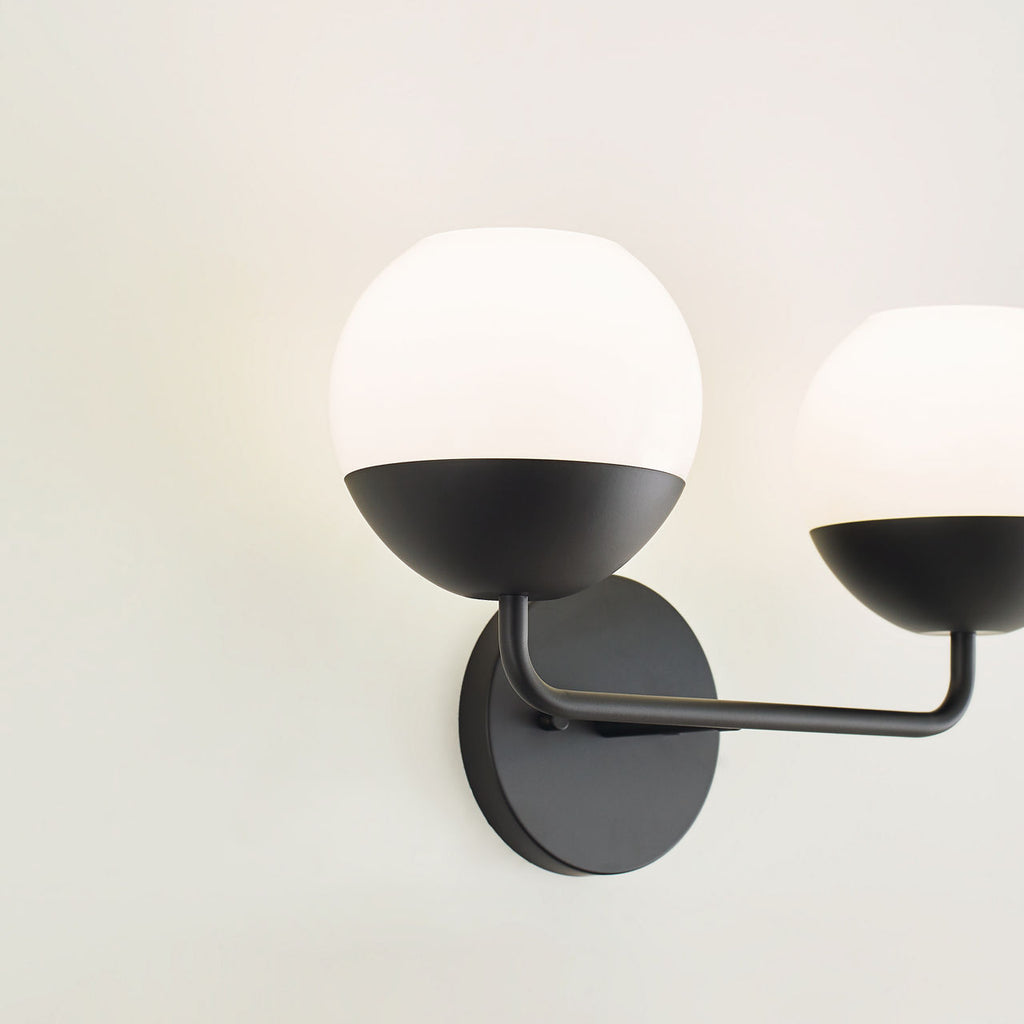 Alvin Two Light Wall / Bath Midnight Black