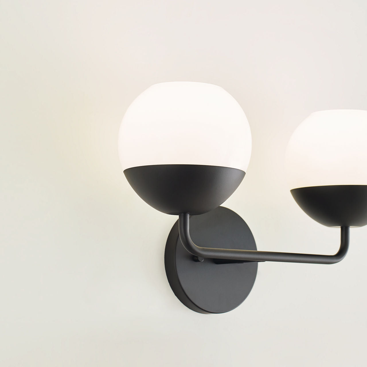 Alvin Two Light Wall / Bath Midnight Black