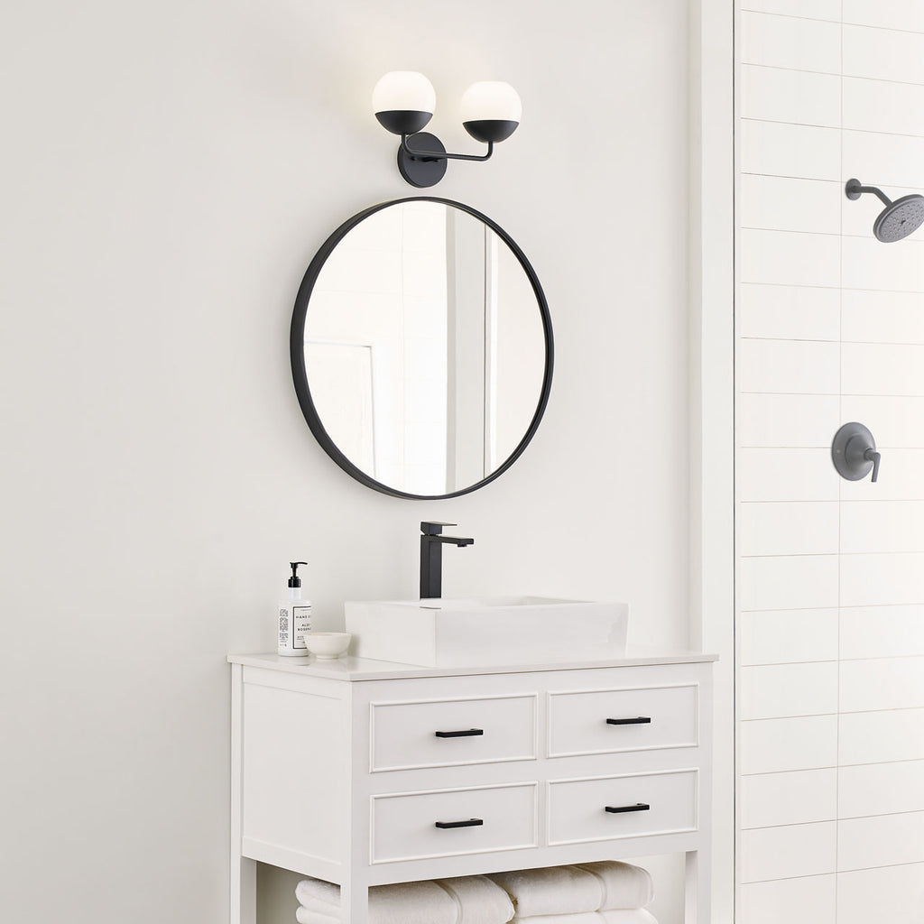 Alvin Two Light Wall / Bath Midnight Black