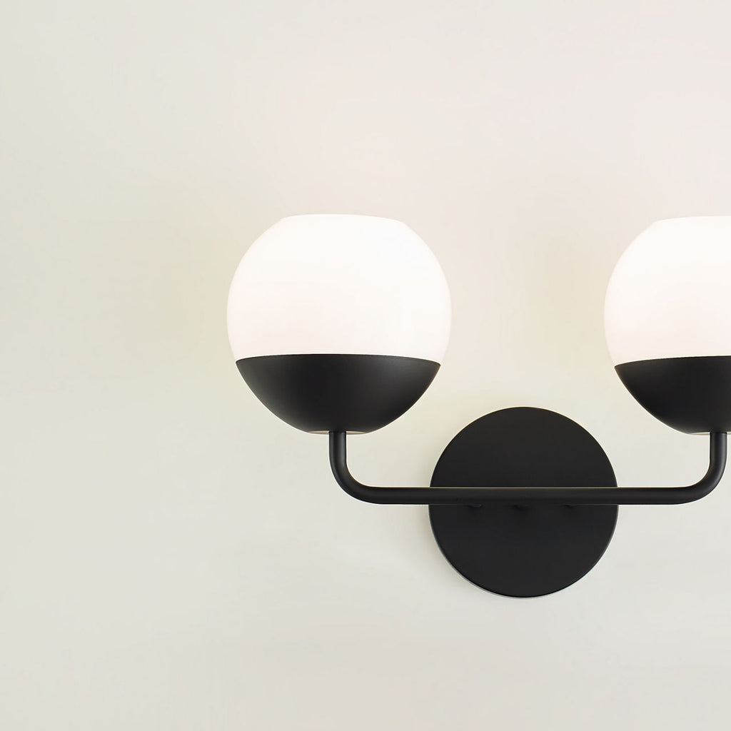 Alvin Two Light Wall / Bath Midnight Black