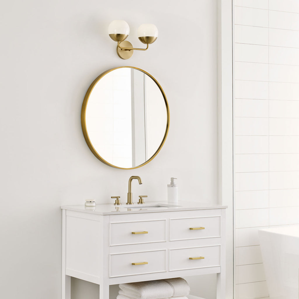 Alvin Two Light Wall / Bath Satin Brass