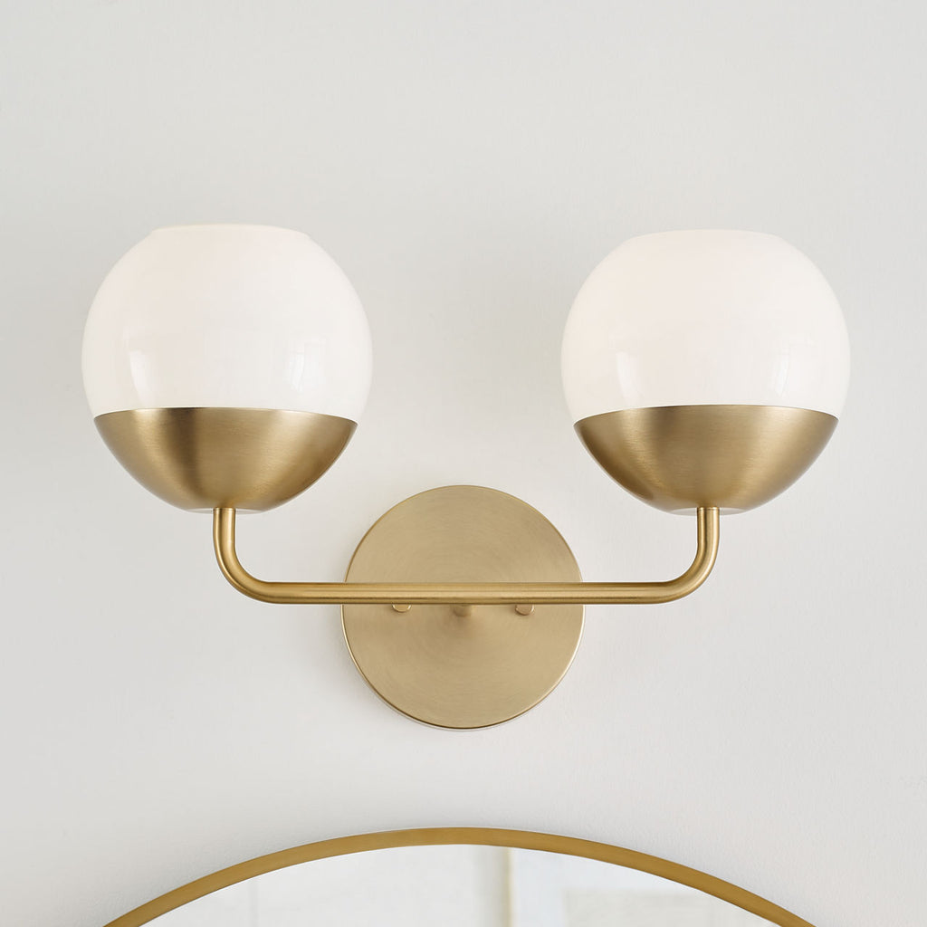 Alvin Two Light Wall / Bath Satin Brass