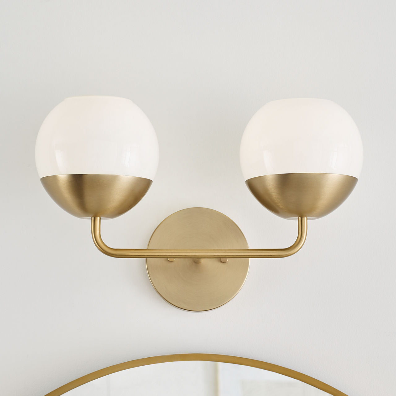 Alvin Two Light Wall / Bath Satin Brass