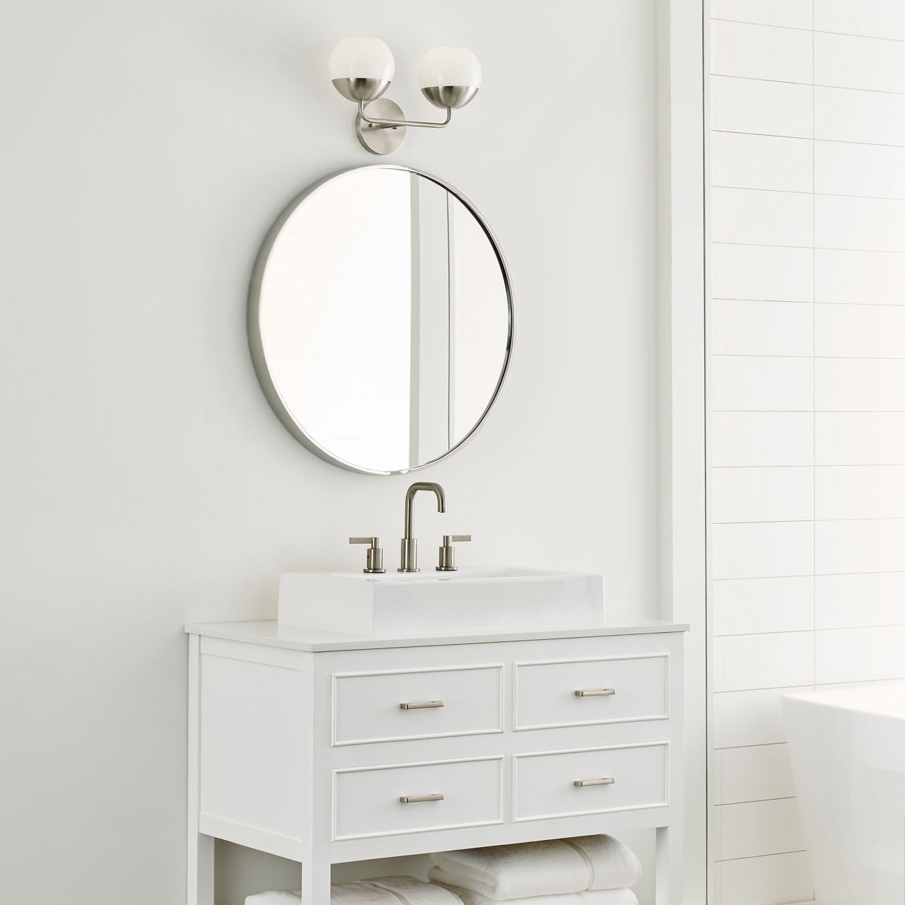 Alvin Two Light Wall / Bath Brushed Nickel