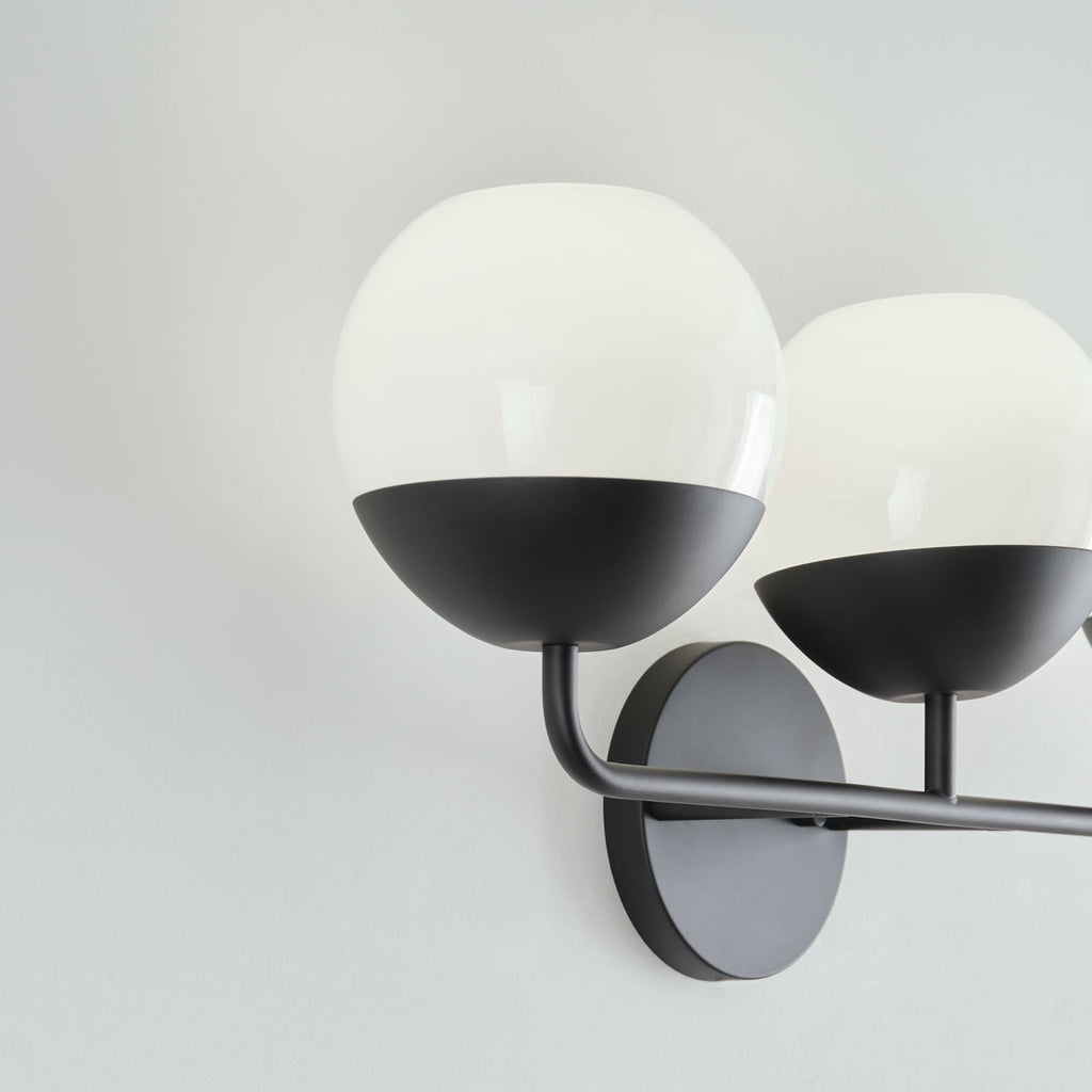 Alvin Three Light Wall / Bath Midnight Black