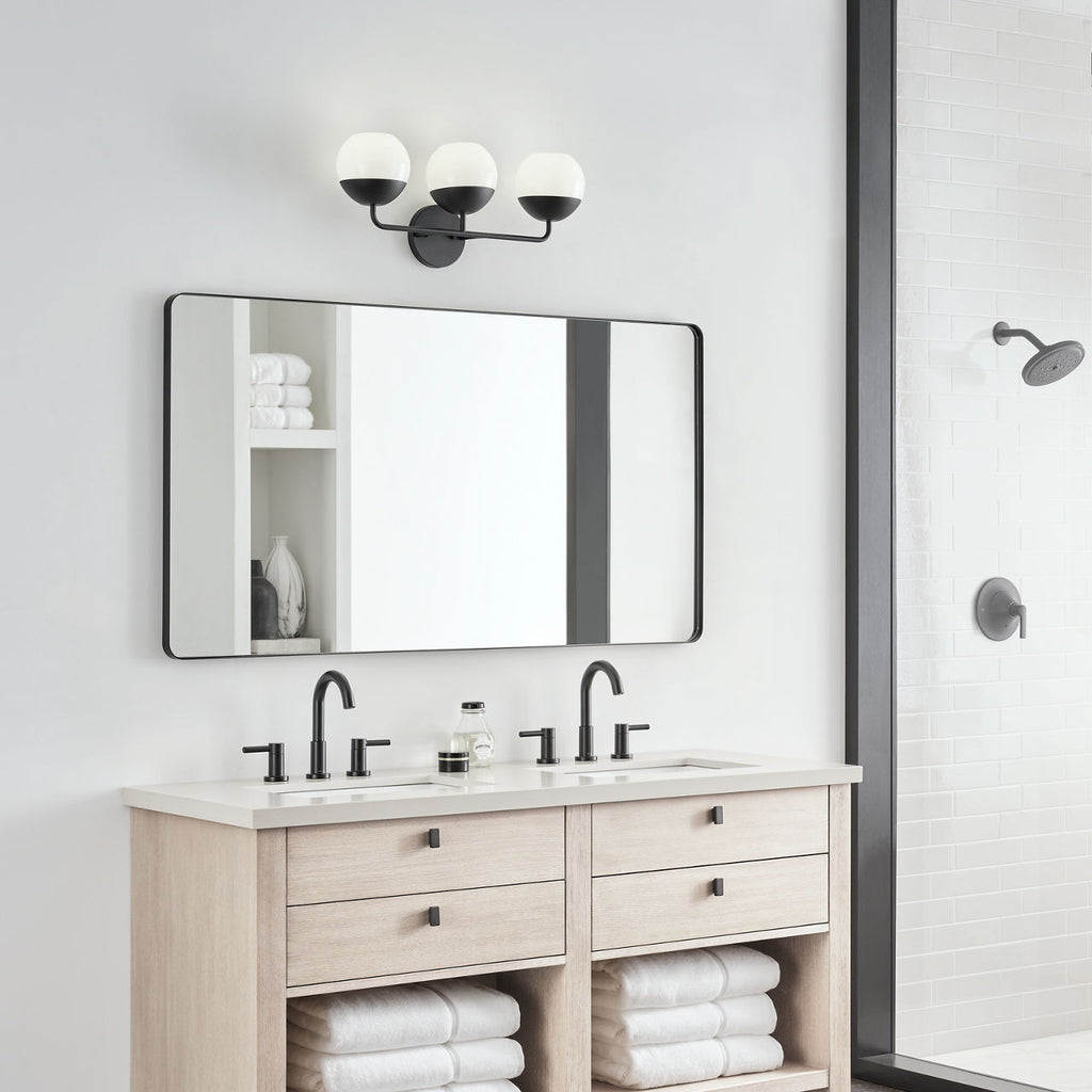 Alvin Three Light Wall / Bath Midnight Black