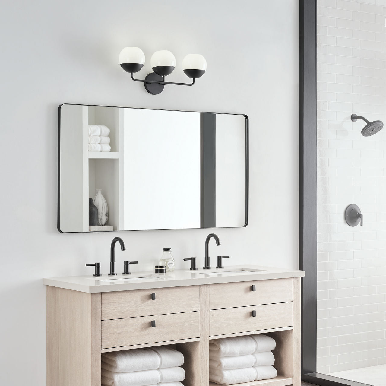 Alvin Three Light Wall / Bath Midnight Black