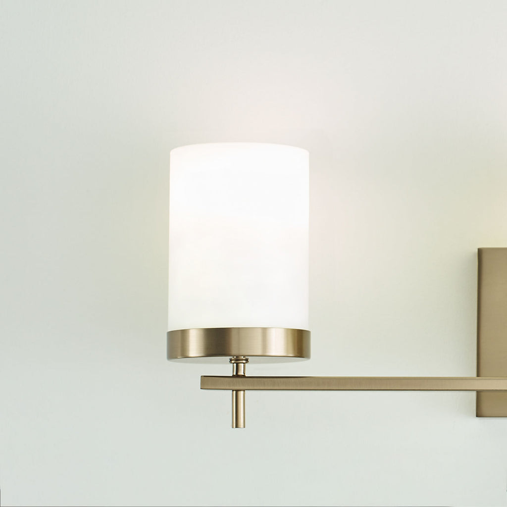 Zire Three Light Bath Satin Brass