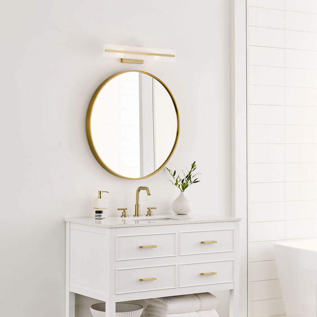 Dex Medium Two Light Wall / Bath Satin Brass