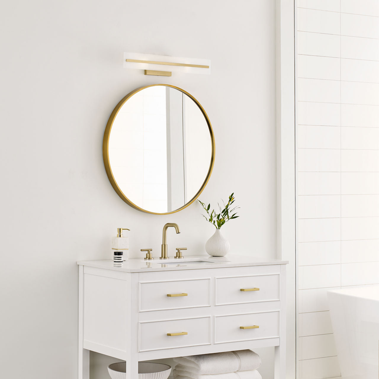 Dex Medium Two Light Wall / Bath Satin Brass