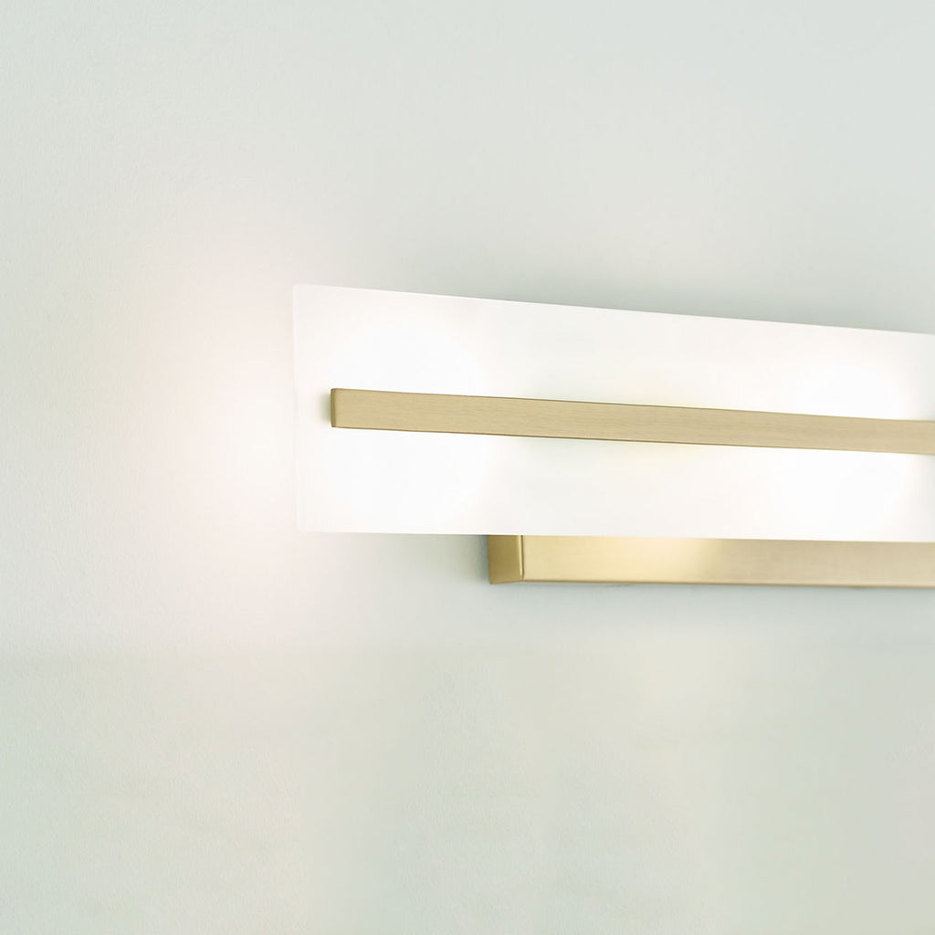 Dex Large Three Light Wall / Bath Satin Brass