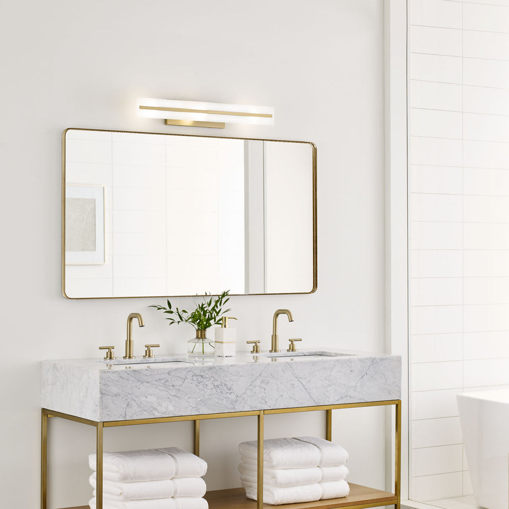 Dex Large Three Light Wall / Bath Satin Brass