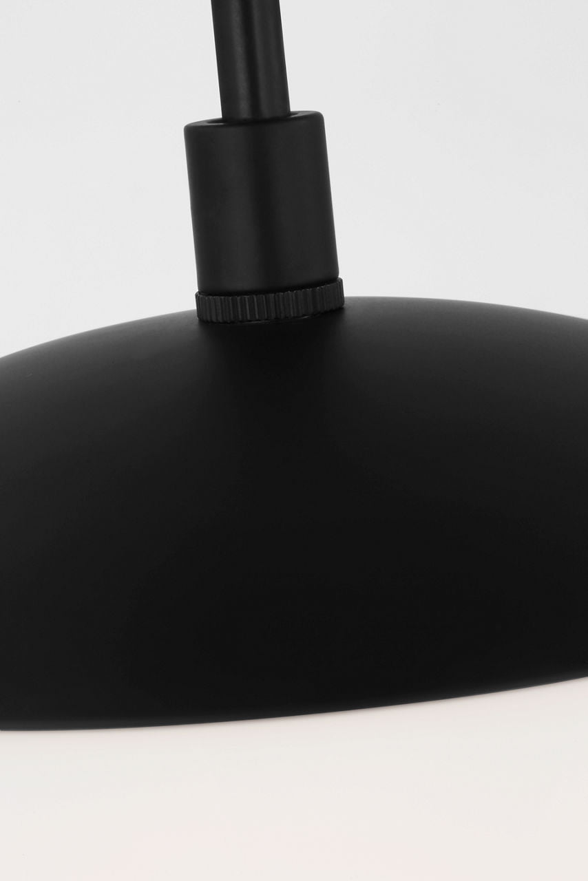 Leo Hanging Globe Large Pendant | Midnight Black | Smooth White Glass Bulb(s) Not Included