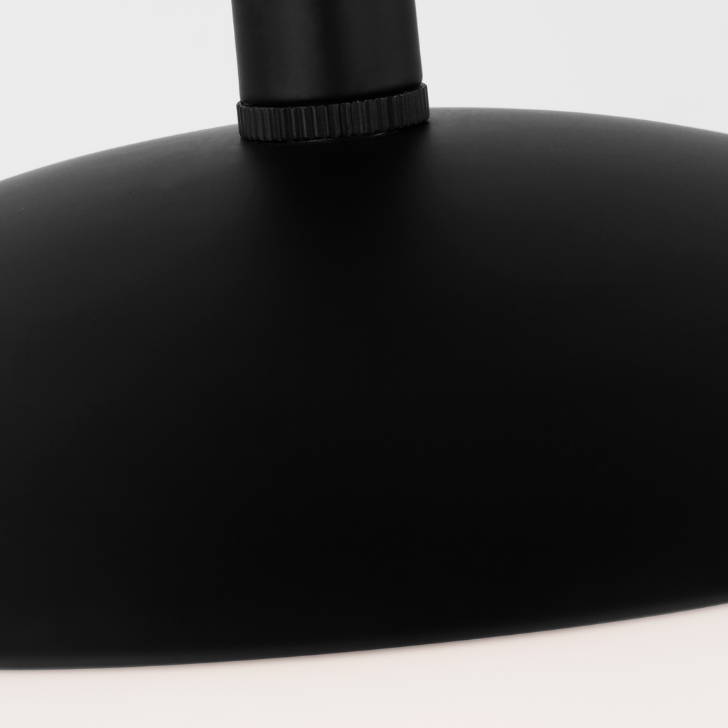 Leo Hanging Globe Large Pendant | Midnight Black | Smooth White Glass Bulb(s) Not Included