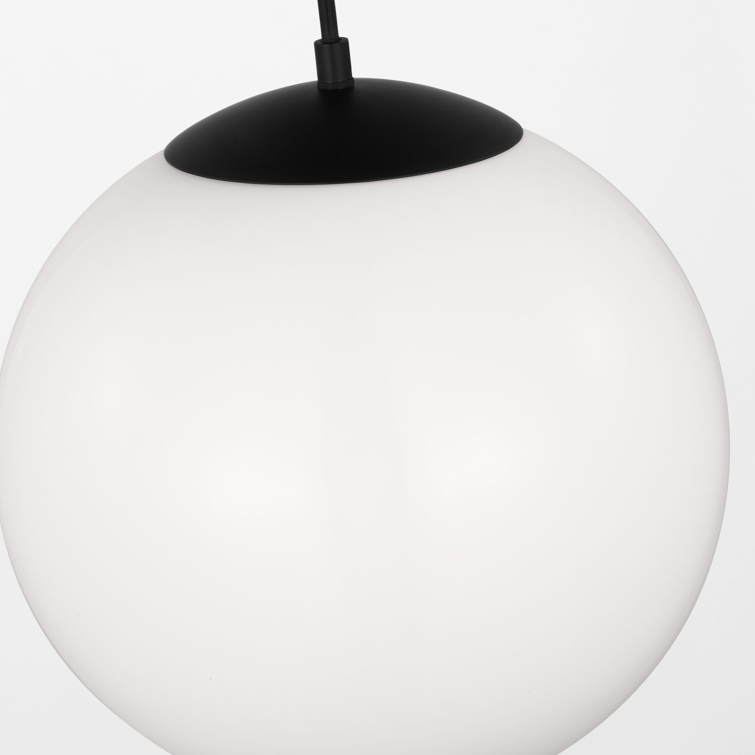 Leo Hanging Globe XL Pendant | Midnight Black | Smooth White Glass Bulb(s) Not Included