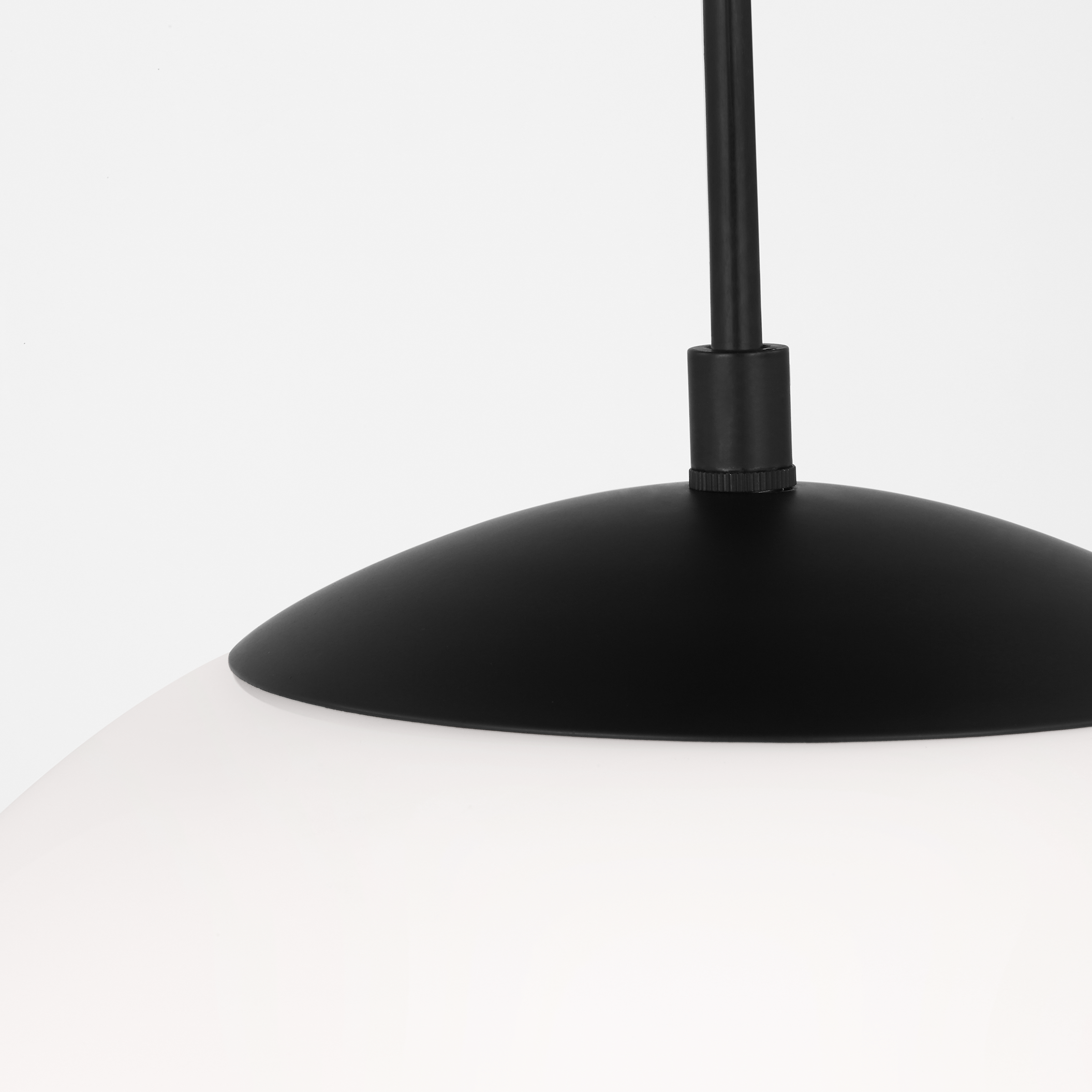 Leo Hanging Globe XL Pendant | Midnight Black | Smooth White Glass Bulb(s) Not Included