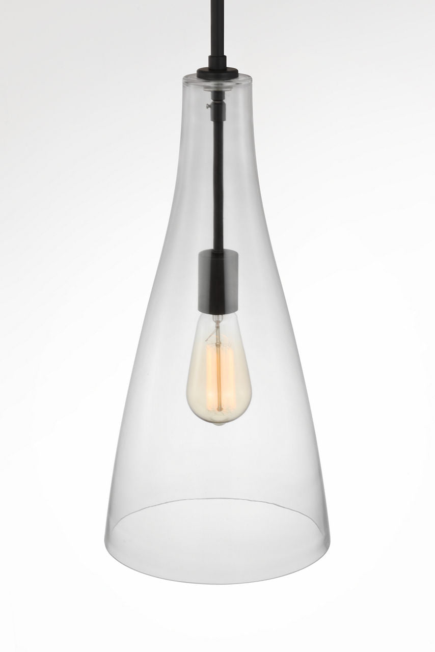 Arilda One Light Pendant | Midnight Black