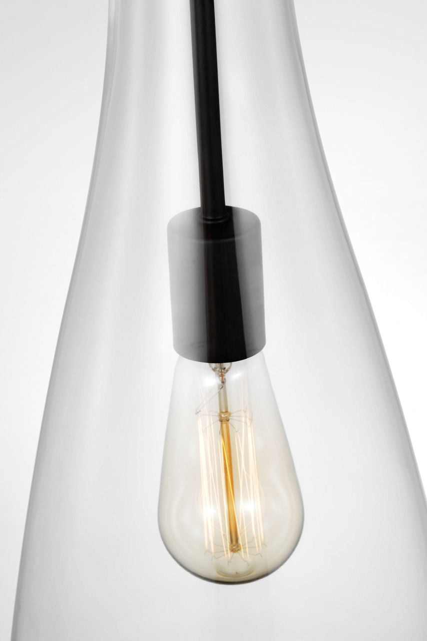 Arilda One Light Pendant | Midnight Black