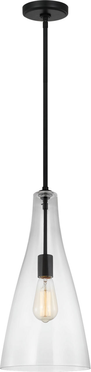 Arilda One Light Pendant | Midnight Black
