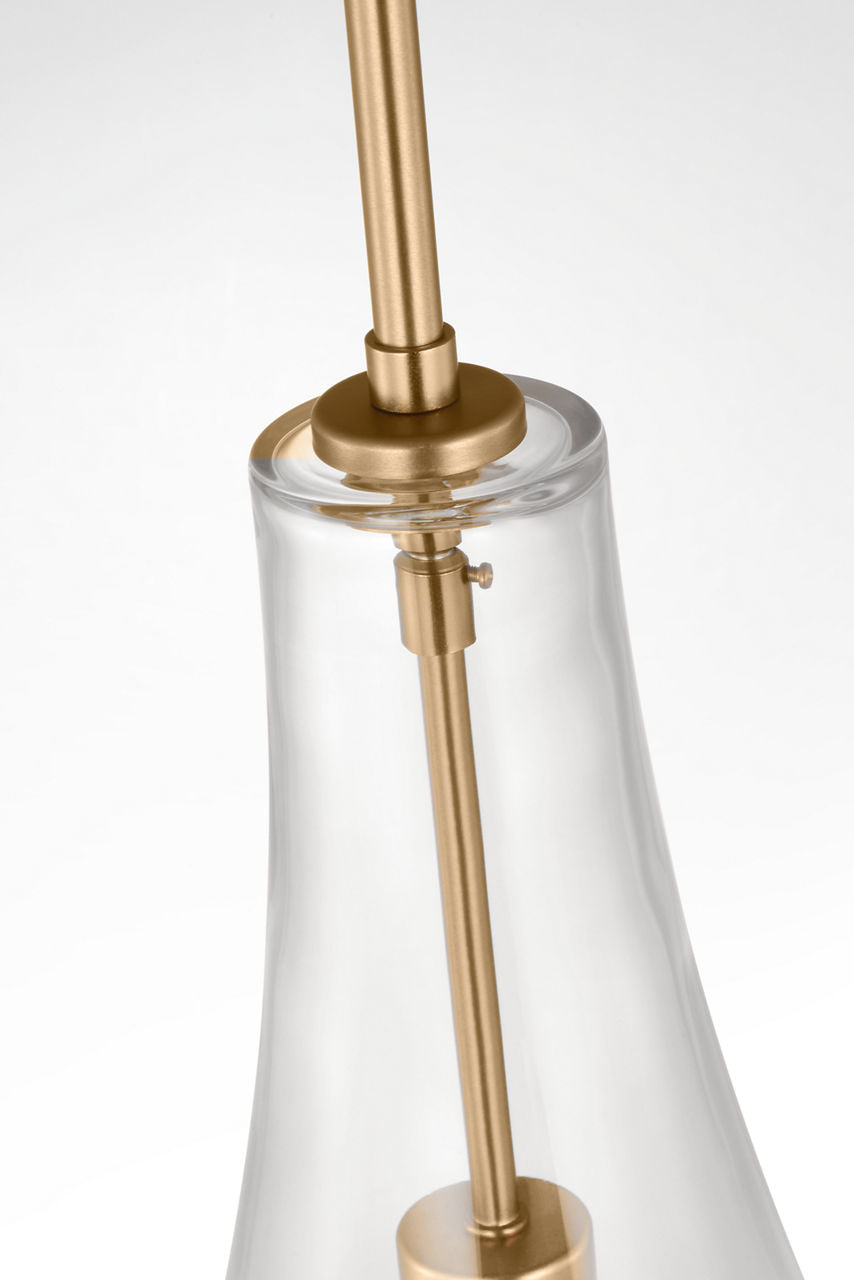Arilda One Light Pendant | Satin Brass