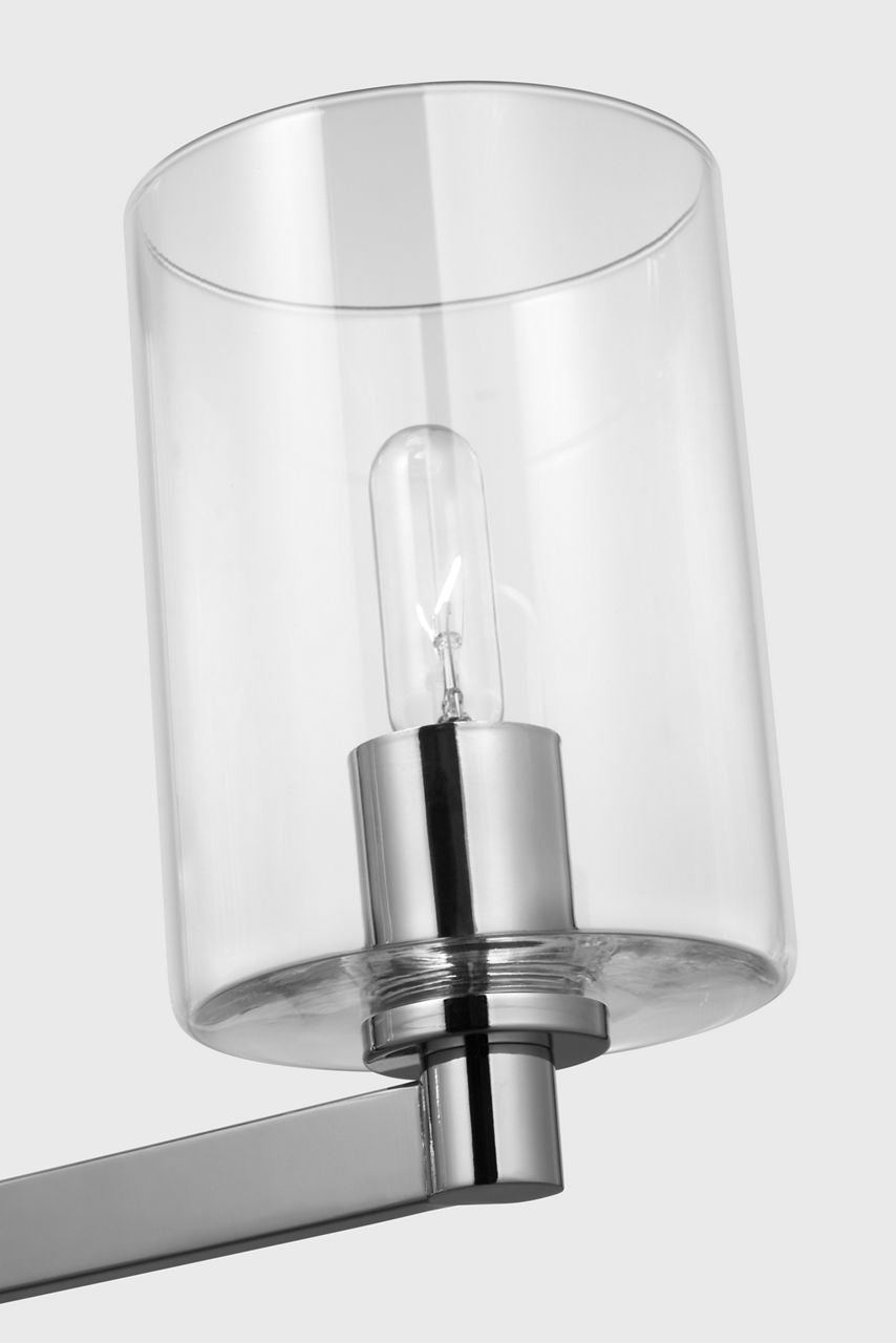 Fullton Semi Flush Mount | Chrome | Clear Glass Bulb(s) Not Included